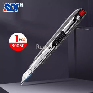 SDI Small Art Knife 9mm Aluminum Alloy 30-Degree Engraving Film Box Cutter Holder 3005C Utility Knife Genre Wallpaper Knife