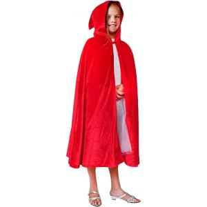 Short Sharp Hooded Scarf Anime Role-playing Costume Red And Black Christmas Halloween Cloak Uniform Role-playing Costume