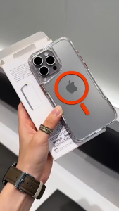 Luxury New Zone Acrylic Clear Wireless magnetic attraction Phone Case For iPhone 11 12 13 14 15 16 Pro Max Plus shockproof transparent Hard Casing iPhone 11 Full Cover