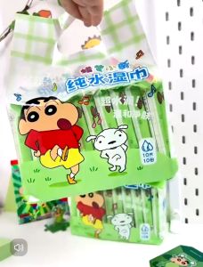 (READY STOCK) 10 Packs Capybara Mini Pack Wet Tissue 10pcs Disposable Children Cleaning Fragrance Free 婴儿湿纸巾 Tisu Basah