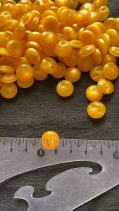 Set 144 Hạt Nút Nhựa Màu Vàng Đường Kính 12 li Bóng Đẹp Mặt Tròn Dùng Đơm Kết Nút Áo Quần