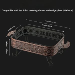 Stainless Steel Rectangular Fish Baking Tray Non-Stick Carbon Steel BBQ Tray for Home Use And Commercial Use Induction Cooktop
