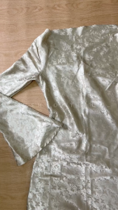 【READYSTOCK】Elegant satin jacquard long dress for tall girl long qi pao 高个子法式复古长裙 优雅气质 修身显瘦 新中式旗袍