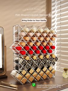 TUCHANG | Transparent Lipstick Organizer Shelf