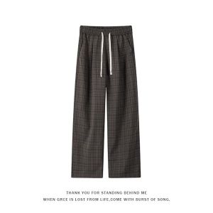 Quần Ống Rộng Phong Cách Lười Biếng Thoáng Khí Mỏng Thể Thao Cho Nam Quần Dài Ống Đứng Mùa Hè Quần Dài Thường Ngày