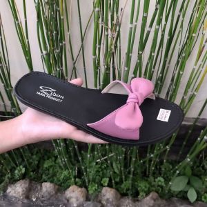 Sandal Flat Wanita Motip Bunga Cantik SoL Karet