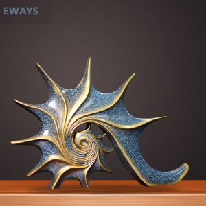 43CM European Style Conch Ornament Home Decoration Modern Minimalist Design Living Room TV Cabinet Decoration
