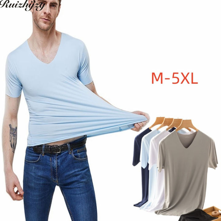 Ruizhijzg Redy Còn Hàng M-5XL Áo Thun Lụa Lạnh Áo Ngắn Tay Mỏng Nhanh ...