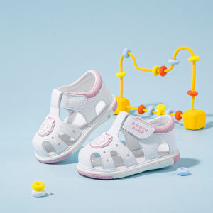 B.Duck Baby Duck Toddler Shoes Glowing Walking Shoes Childrens Sandals Boys Girls Light up Shoes Comfortable Breathable Slip-On