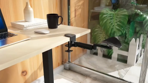 Adjustable Ergonomic Desk Armrest Support | Alloy Wrist Rest Extender | Rotatable Elbow Cushion Holder | Office Home Computer Arm Pad