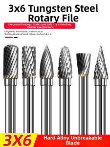GONGFUMEN | Tungsten Carbide Rotating Burr Bit 3x6mm