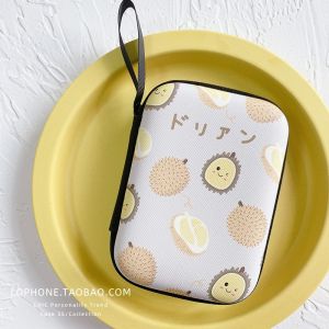 Convenient Multi-functional Fruit Storage Box Data Cable Charger Earphone Portable Handbag USB Drive Mobile Hard Disk Case