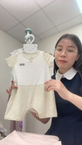 Bộ Liền Thân Sơ Sinh COOKIE Romper Cộc Tay Babycorn Từ 3 Đến 12 Tháng 2026