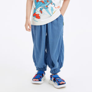 Balabala ChildrenS Pants Girls Boys Long Pants 2024 New Summer Loose ChildrenS Wear