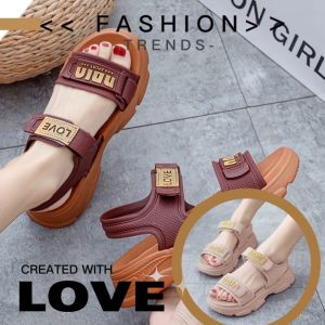 XWshop พร้อมส่ง🌻รองเท้าแตะรัดสันแฟชั่นผู้หญิง พื้นนิ่ม พื้นหนาเพิ่มความสูง ไม่หนักเท้า ใส่แล้วความโป๊ะเป็นศูนย์🦋