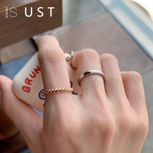 Trendy Fashionable Unique Design Womens Ring Finger Ring Titanium Steel Twisted Individuality Minimalist Style Jewelry