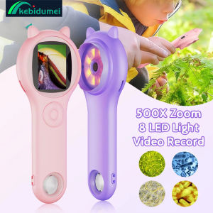 Kebidumei Mini Kids Optical With Photo And Video Function 500X Observe The World Science Children Educational Toys