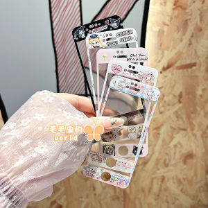 ฟิล์มกันรอยกระจกแข็งสีสันสดใสสำหรับ Apple 4/4S/5/5S/6s/7/8plus เหมาะกับสาวน้อยสุดเซ็กซี่ ดีไซน์การ์ตูน ดีไซน์ใหม่ เอพีซี