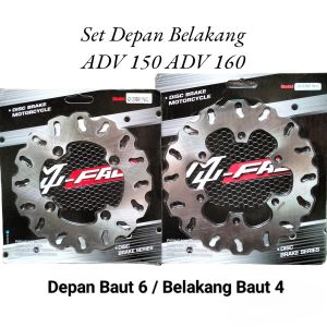 Disc Cakram Set Depan Belakang ADV 150 ADV 160 Model TDR Mufak Depan Baut 6 Belakang Baut 4 Pnp ADV
