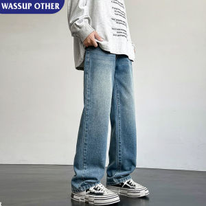 WASSUP ISSUE | Summer Washed Retro Wide Leg Jeans Men Pants