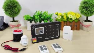 Kerui | KERUI GSM WiFi/4G Home Alarm System with Motion Sensor Tuya Smart APP Compatible with Alexa Door Sensor Burglar Alarm W184