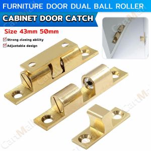 Cabinet Door Catch Dual Ball Tension Latch Closet Ball Roller Catch Latch 43mm 50mm