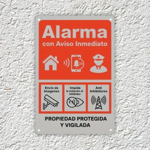 CIFbuy | Retro Metal Warning Sign 7.8x11.8 Inch Vintage Theft Fire Safety Decor for Home Cafe Office