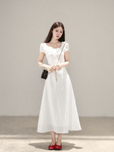 YIKEXIAOYEMEI | Đầm Dài Tay Bồng Phong Cách Hàn Quốc