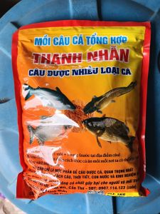 Mồi câu cá tổng hợp Thanh nhẫn thơm. Gói 1kg. Câu được cá tra cá chép rô phi cá trê câu sông ao hồ.