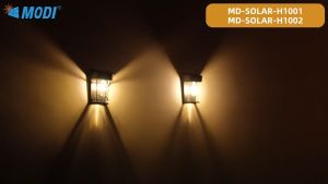 ผลิตภัณฑ์ไฟติดผนัง MODI สำหรับโซล่าเซลเปิดปิด แสงเหลือง ระบบสว่างค้าง กันน้ำกันฝน IP65 และไฟนอกอาคาร