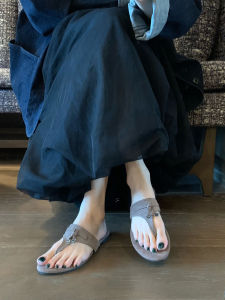 Lambskin! Flip-Flops This Year Popular Hot-Selling Product Can Be Outwear Soft Bottom Storm Niche Style Flip Toe Flat Slippers Women