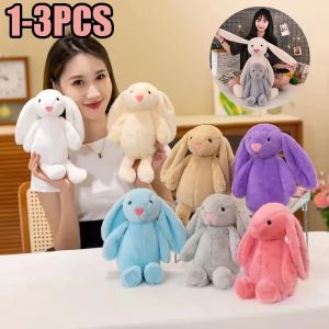 35cm Stuffed Long Ear Rabbit Soft Plush Toy Cute Bunny Cartoon Animal Sleeping Doll Kids Baby Soothing Doll Birthday Easter Gift