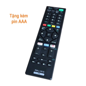Remote Dùng Cho TV Sony Điều Khiển Tivi LCD LED Internet Smart RM-L1615 Kèm Pin AAA