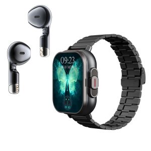 Smart Watch Bluetooth Earphones 2-in-1 Full Screen Music Sports Call Health Touch Control