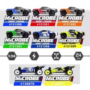 New 1/24 HPI Maverick MICROBE SC Remote Control Brushed 2-Wheel Drive Short Truck Off-Road Vehicle Electric RC Racing Model Toy
