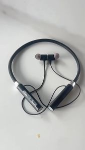 BMT-008 Fon Telinga Tali Leher Bluetooth Magnet IPX5 Kalis Air Set Permainan Sukan Sukan dengan Bes dan Mikrofon Stereo 9D