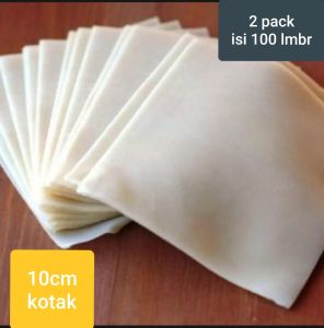 10cm (kotak) isi 100 Lembar kulit dimsum elastis