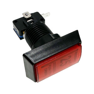 1 Piece 25 cents rectangle button 12V Arcade LED Button Microswitch 33X50MM Mechanism For Credit Coin Arcade Game Vendin Machine