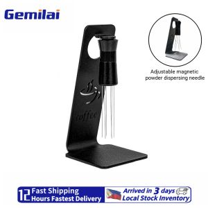 Italian magnetic coffee cloth powder needle adjustable WDT tool with adjustable contact area coffee dispenser with adjustable bracket coffee powder cloth needle