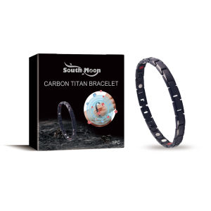 South Moon Titanium Magnetic Bracelet Carbon Fiber Bracelet Titanium Magnetic Therapy Bracelet Magnetotherapy Body Firming Bracelet Carbon Blue Titanium Magnetic Therapy Bracelet Unique Double Row Ultra Strength Fashion For Men Festival Gifts Daily Casual