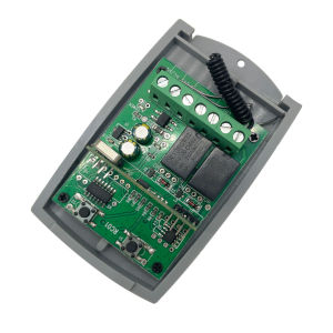 ตัวรับสัญญาณไร้สาย RF อเนกประสงค์ 2 ช่องสัญญาณ AC/DC 9V—24V 433.92 MHz พร้อมระบบ Rolling Code สำหรับมอเตอร์ประตูโรงรถ