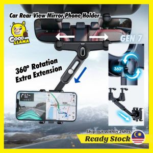 New Anti-Shock 360º Rotate Car Mount Rearview Mirror Phone Holder GPS DVR Waze Strong Firm Grip
