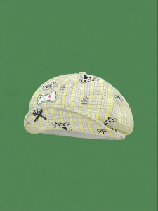 Gingham Cat Bow Cute Summer Hat Face Slimming