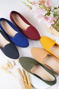 Sepatu Flat Shoes Wanita/Sepatu Kekinian/Slip on/Gratica flat shoes/ New PRETY [Bahan Rajut import]