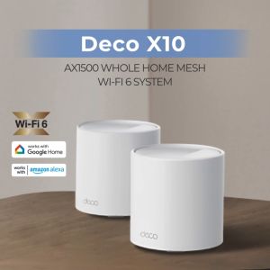 TP-Link Deco X10 AX1500 Wi-Fi 6 1500 Mbps OFDMA and MU-MIMO Technology Whole Home Mesh System
