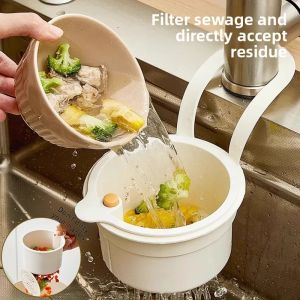 JIUQI | Hangable Multi-Function Kitchen Drain Basket with Filter and Storage