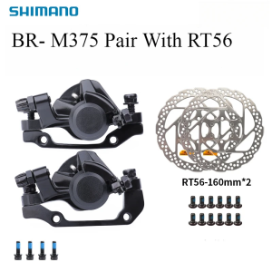SHIMANO | Shimano BR-M375 Mechanical Disc Brake Calipers for Acera Alivio Deore Resin Pads M375 Caliper G3 RT10 RT30 RT26 160mm Rotors