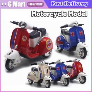 【Vespa Diecast】1:32 Vespa Alloy Motorcycle Model Simulation Diecast Metal Classic Motorcycle Model Collection Childrens Toy Gift