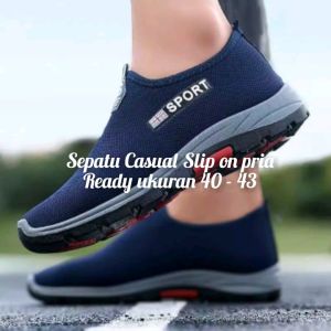 Sepatu Casual Slip On Pria Sport