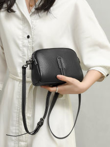 Fashionable Top Layer Cowhide Leather Crossbody Bag Womens Bag Stylish Versatile Small Bag Single Shoulder Slant Carry Bag
